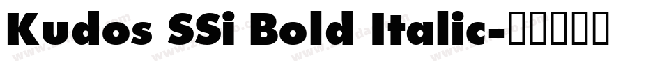 Kudos SSi Bold Italic字体转换
